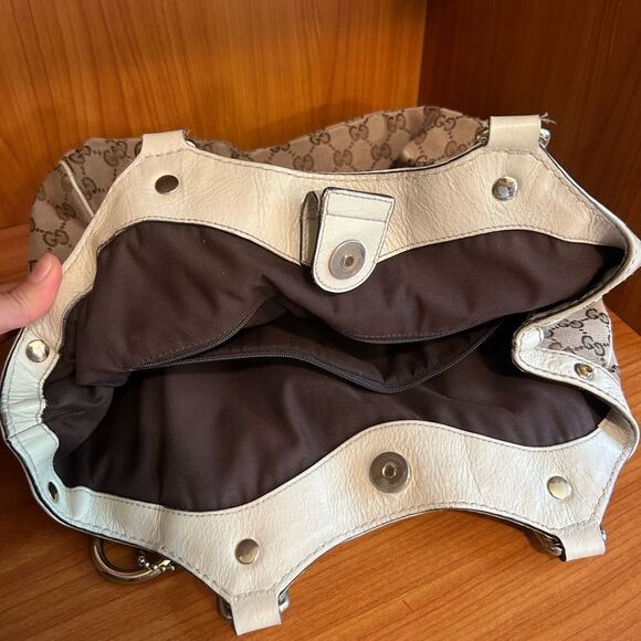 Gucci Coated Canvas Monogram GG Tote Bag - Picture 13 of 15